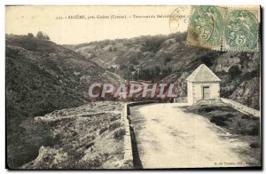 Old Postcard Anzeme near Gueret Turn of Belevedere
