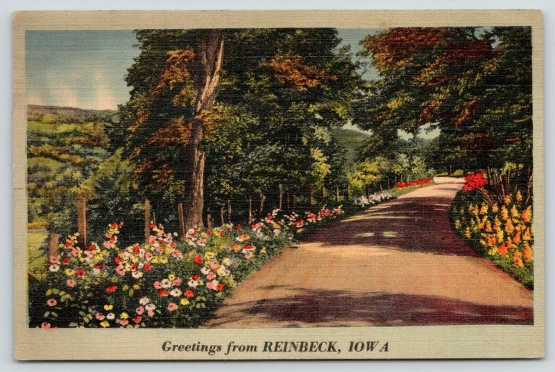 Reinbeck Iowa~Greetings From The Primrose Path~1941 Strosahal of Moline IL PC 