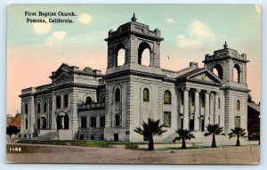 POMONA, CA California ~ FIRST BAPTIST CHURCH c1910s Postcard