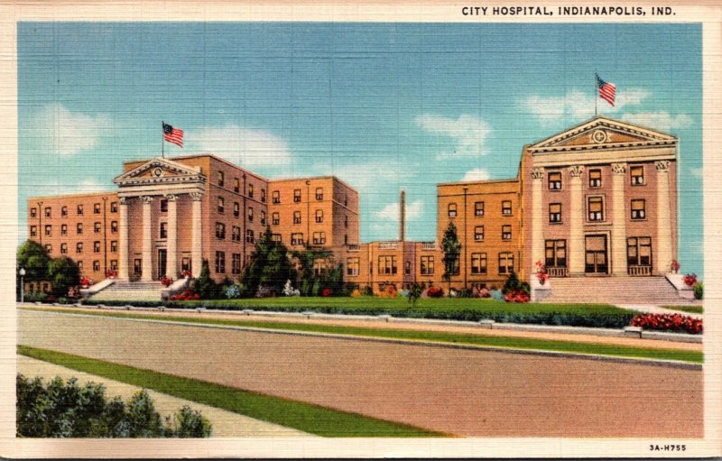 Indiana Indianapolis City Hospital 1936 Curteich