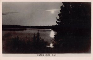 WATCH LAKE BRITISH COLUMBIA CANADA-1940s REAL PHOTO POSTCARD