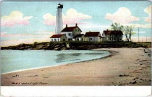 GROTON, CT Connecticut    New London    LIGHT HOUSE   1908   Postcard