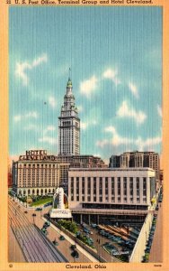 Ohio Cleveland Post Office terminal Group and Hotel Cleveland