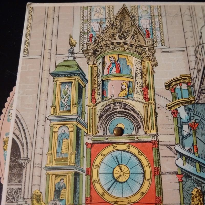 Strasbourg Astronomical Clock  - Mechanical Postcard