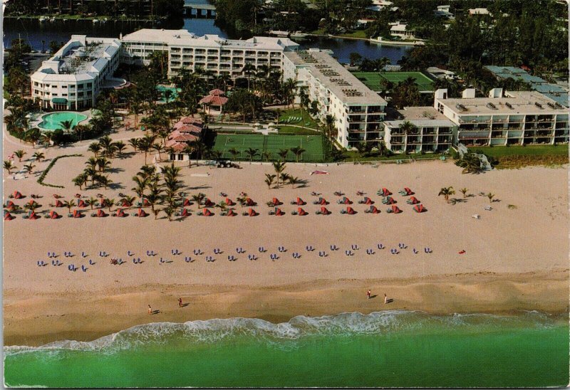 Lago Mar Resort Hotel & Club aerial view Fort Lauderdale Florida Postcard 1994