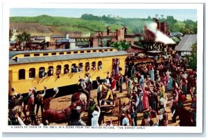 c1920 Santa Fe Train 1890's Scene From Motion Picture The Harvey Girls Postcard