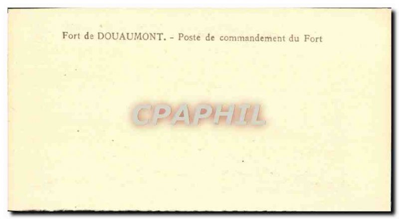 Old Postcard Fort Douaumont Fort Command Post Army