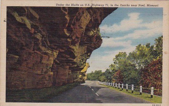 Under The Bluffs On U S Highway 71 In The Ozarks Noel Missouri 1948