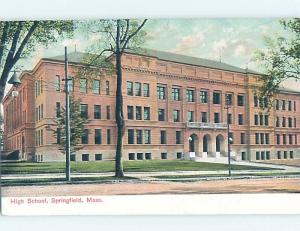 Pre-1907 HIGH SCHOOL Springfield Massachusetts MA A1956