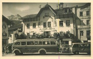 Austria St Johann Gasthof Baron Tourist Bus RPPC Photo Postcard 20-12896