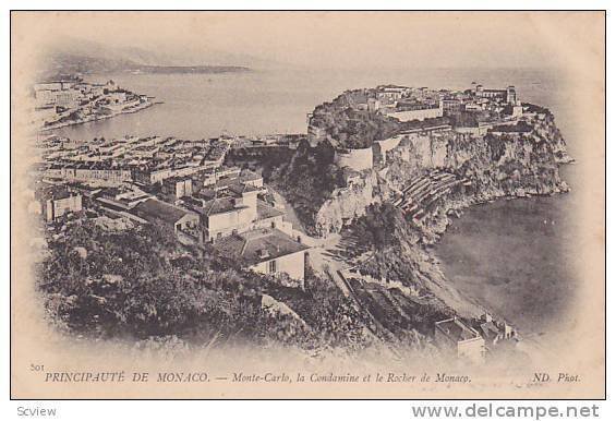 PRINCIPAUTE DE MONACO, Monte-Carlo, la Condamine et la Rocher de Monaco, 10-20s