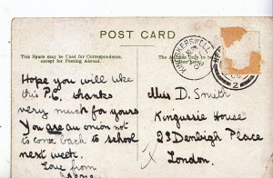 Genealogy Postcard - Family History - Smith - Denbigh Place - London    A1143