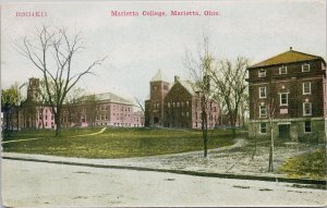 Marietta College Marietta OH 1910 Homecoming Advert President Taft Postcard H21