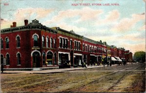 Postcard Main Street in Storm Lake, Iowa~132063