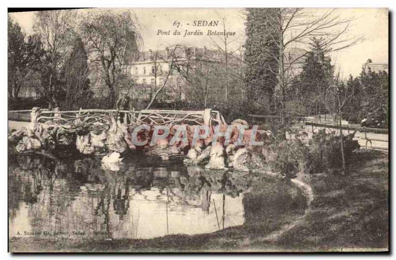 Old Postcard Sedan Bridge Botanical Garden