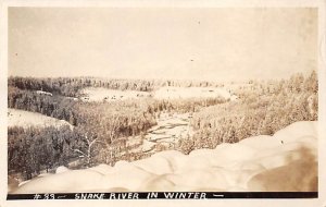 Snake River, Winter Real Photo - Snake River, Oregon OR  