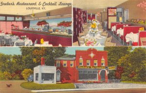 Louisville Kentucky Gruber's Restaurant & Cocktail Lounge Linen PC U3321