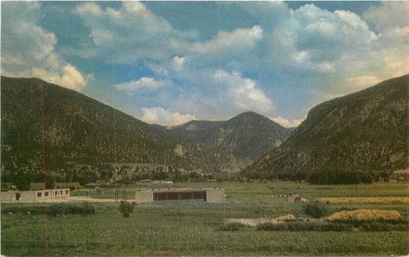 New Mexico Red River Entrance Valley 1950s Southwest Teich Postcard 29-2988