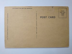 Greetings From Little Rock Arkansas Large Big Letter Linen Postcard Vintage