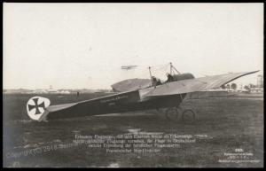 Germany Sanke 283 Captured French Rep-Eindecker Airplane  RPPC 64658