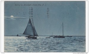 OCEAN CITY, New jersey; Sailing by Moonlight, PU-1908