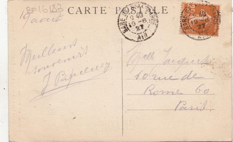 BF16183 la perte du rhone a bellegarde les barrages  france front/back image