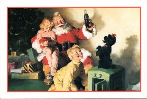 Postcard Coke Xmas Coca-Cola Advert 1991 Santa Wherever I go