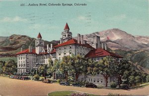 Postcard Antlers Hotel Colorado Springs CO
