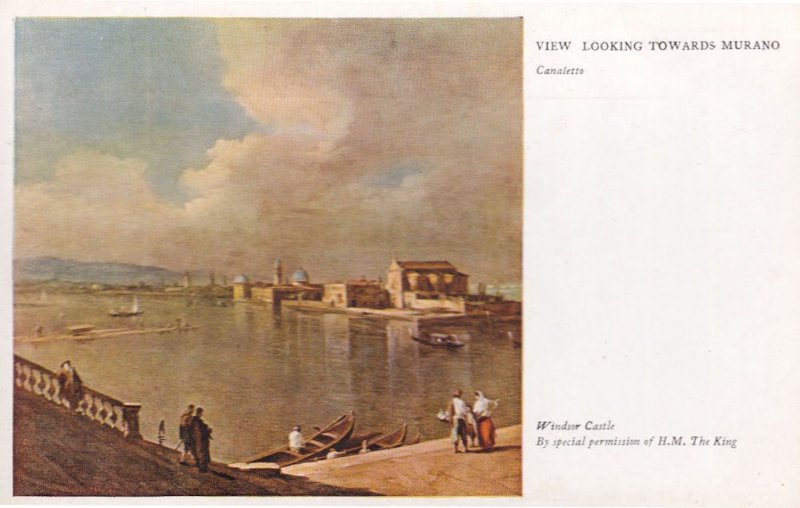 Canaletto Looking Towards Murano Antique Medici Society Postcard