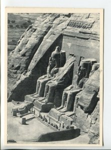 453393 USSR 1971 year sculpture Egypt Cave Temple in Abu Simbel postcard