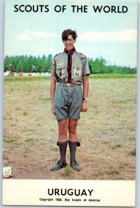 c1968 Uruguay Scouts Of The World Boy Scouts Of America Youth View Postcard