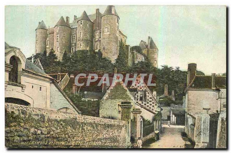 Old Postcard Tours Surroundings Luynes Le Chateau South West Facade