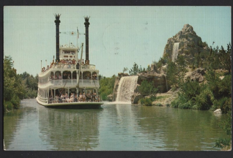 DISNEYLAND The Magic Kingdom - Mark Twain Steamboat Cascade Peak pm1964 ~ Chrome