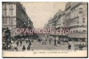 Postcard Old Marseille The Cannebiere View Course