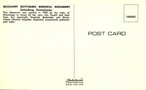 PA - Gettysburg. Mississippi Memorial Monument