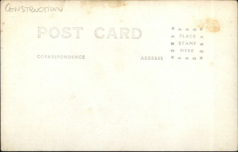 Grand Coulee Dam Construction Real Photo Postcard #21 