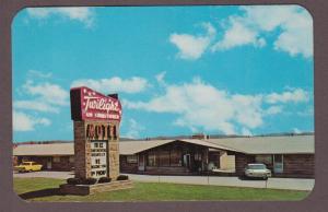 Twilight Motel 4 miles south of Zanesville Ohio ca 1950-60s Chrome Postcard