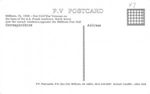 Civil War Veterans, 1908 Millheim, Pennsylvania PA Postcard