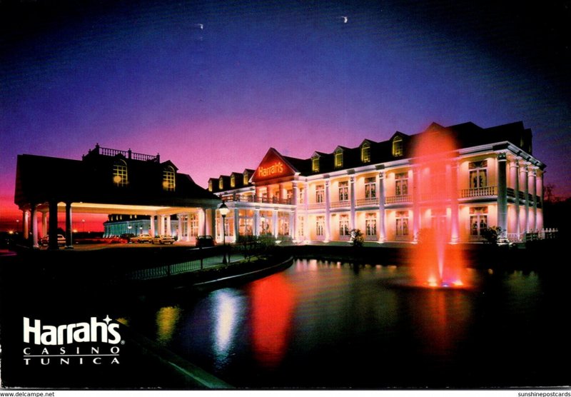 MIssissippi Tunica Harrah's Casino At Night 1996