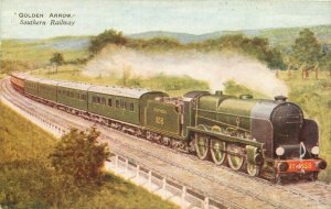 C-1910 Golden Arrow Southern Railway Salmon Postcard 6321