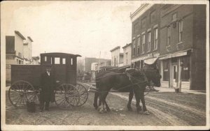 Bloomington IL Heberling Medicine Drug Salesman Horse Wagon KINGMAN BANK