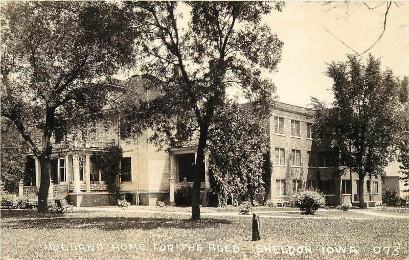RPPC Postcard Holland Home for the Aged Sheldon Iowa O'Brien and Sioux counties