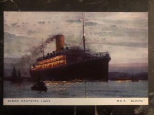 Mint England Picture Postcard RMS Elmina Passenger Ship Elder Dempster Lines