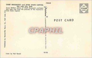 'Modern Postcard Chief Massasoit ant Utah State Capitol in Salt Lake City Uta...