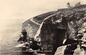 BR87689 tilly whim caves and lighthouse swanage real photo   uk