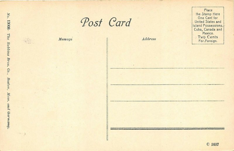 York Maine c1910 Postcard Rocks At Long Beach Man Umbrella