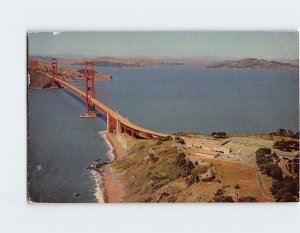 Postcard Air View Of San Francisco's Golden Gate Bridge, San Francisco, CA