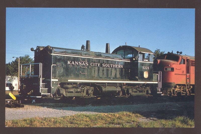 THE KANSAS CITY SOUTHN RAILWAY RAILROAD TRAIN NO. 1221 ADVERTISING POSTCARD