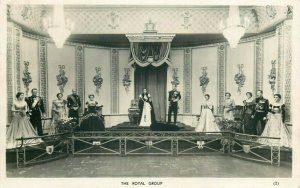 Portrait model in Madame Tussaud`s exhibition London the royal group 1957 