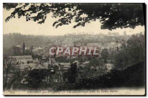 Old Postcard Fougeres Panoramic View from the Public Garden